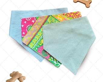 Paisley Dog Bandana, Striped Dog Bandana, Gingham Dog Bandana, Polka Dot Dog Bandana, Dog Accessories,Floral Dog Clothing, Dog Gift