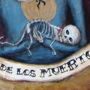 Day of the Dead giclee print of acrylic painting, Dia de los Muertos, wall art print poster image 2