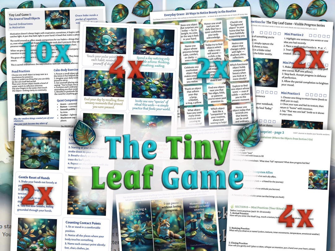 Tiny Leaf Game: A 25-page Printable Ritual Guidebook for Momentum ...