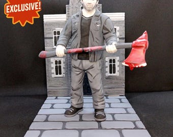 Downfall: Redux – Diorama de Joe Davis – Figura de resina de 21,5 cm pintada a mano con base de hotel Quiet Haven