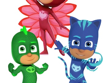 PJ Masks Inspired Birthday Party Cutout | DIY Superhero Standee (Digital Download)