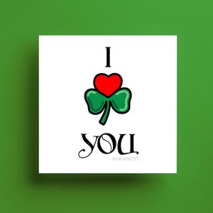 Biglietto di auguri per il giorno di San Patrizio - Biglietto carino per partner, fidanzato, fidanzata, moglie, anniversario, felice giorno di San Patrizio, trifoglio, fortuna degli irlandesi