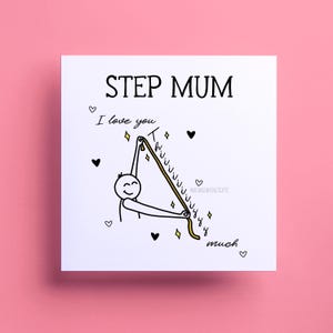 Schritt Mama Muttertagskarte, süße Karte für sie, Mama, Mama, Muttertag, Muttertag, Karte für Mutter, glückliche Mutter Tageskarte, Muttertagskarte