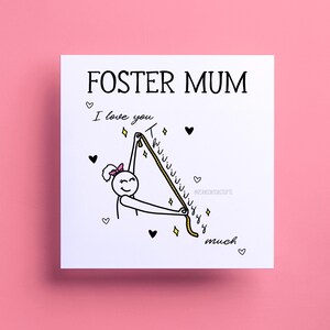Foster Muttertagskarte, süße Karte für sie, Mama, Mama, Bemuttern Sonntag, Karte für Mutter, glückliche Mutter Tageskarte, Muttertagskarte