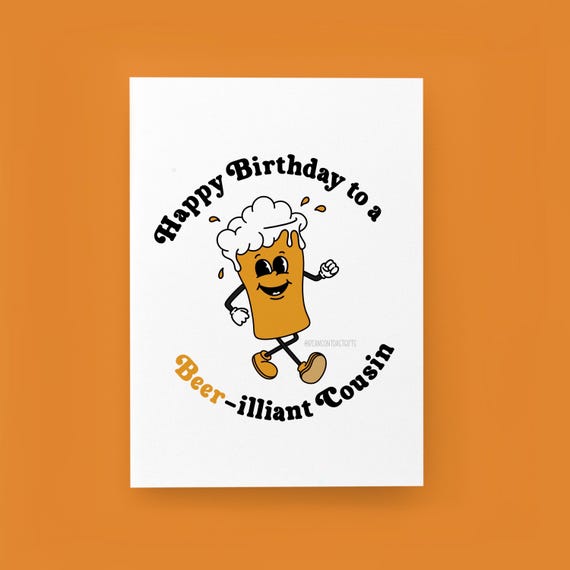 KE Biglietto Di Auguri Divertente – Happy Biersday, Con Bicchiere Di Birra, Formato B6 Con Busta, Made In Germany, Effetto Mica