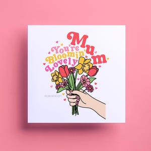 Mãe - Dia das Mães - Cartão de Aniversário - Flores Lindas Florescendo, Cartão Floral - Presente para Mãe Madrasta Nan, Vovó, Babá Presente para ela - Primavera