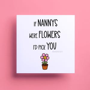 Wenn Nannys Blumen waren, süße Karte für Sie, Mutter, Muttertag, Muttertag, Muttertag, Muttertag, Muttertag, Muttertag, Muttertag
