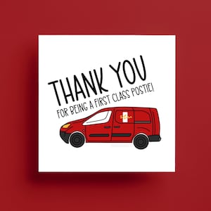 Merci d'être un postier de première classe ! Carte de remerciement attentionnée - Carte pour le facteur, l'employé de la poste, le livreur, les cadeaux