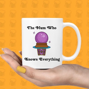 Grappige Moederdag, mok verjaardagscadeau, gepersonaliseerde mok voor moeder oma, Moederdagcadeaus, gepersonaliseerde mok, kristallen bol, tarotkaart, voor haar