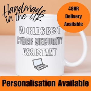 Cyber Security Assistant-mok – Gepersonaliseerd cadeau voor IT-computerliefhebber