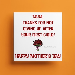 Lustige Muttertagskarte, Danke Mama, Karte für Sie, Mama, Mama, Muttertag, Karte für Mutter, glückliche Muttertagskarte