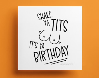 Funny Birthday Card for Her Sister Friend Bestie Cheeky Rude Gift