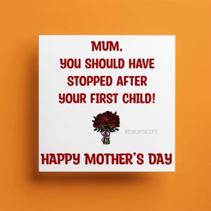 Lustige Muttertagskarte, Danke Mama, Karte für Sie, Mama, Mama, Muttertag, Karte für Mutter, glückliche Muttertagskarte