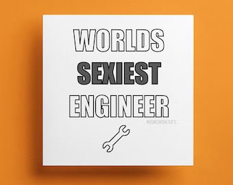 Funny Engineer Card – Humorous Birthday Greeting for Him (A5)