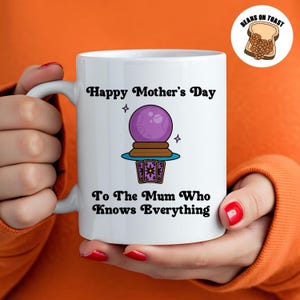 Mug cadeau drôle de fête des mères, Mug personnalisé pour maman nounou, Cadeaux de fête des mères, Mug personnalisé, Boule de cristal, Tarots, Pour elle