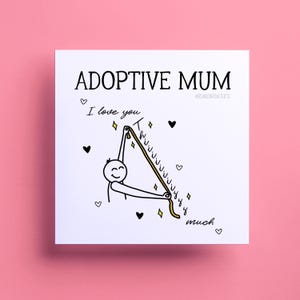 Adoptivmutterstag Karte, süße Karte für sie, Mama, Mama, Muttertag, Karte für Mutter, glückliche Mutter Tageskarte, Muttertagskarte