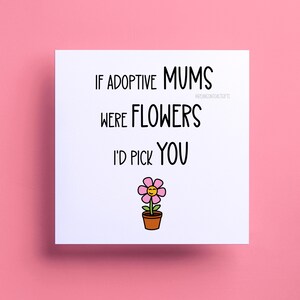 Adoptionsmuttertagskarte, süße Karte für sie, Mama, Mama, Muttertag, Karte für Mutter, glückliche Muttertagskarte