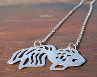 Goldfish Necklace in Sterling Silver