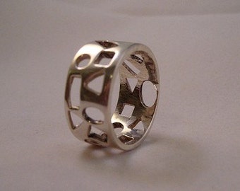 Geometric Ring in Sterling Silver