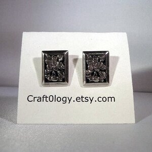 Sterling silver flower earrings image 4