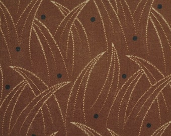 Japanese Cotton Print - Quilting Fabric - 1/2 yard of Brown Grass