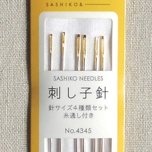 Japanska Sashiko-nålar - 6 blandade nålar av Lecien