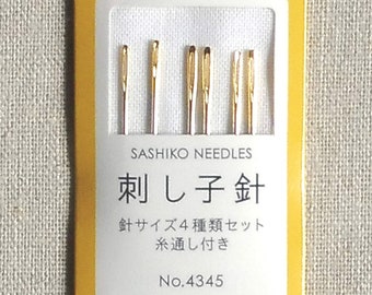 Japanische Sashiko-Nadeln - 6 assortierte Nadeln von Lecien