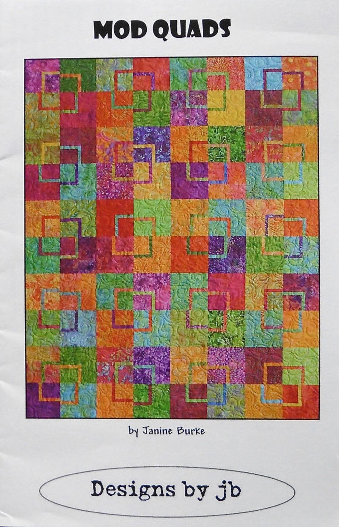 Quilt Pattern - Mod Quads by Designs by Jb - Etsy