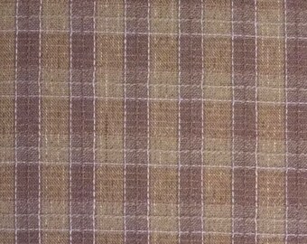 Japanese Cotton Yarn Dye - Quilting Fabric - 1/2 yard of dark muddy pink and brown Bold Plaid