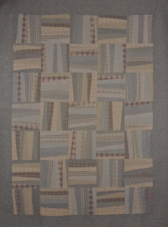 Japanese Yarn Dyed Rectangle Plaid in Browns and Taupe Japanese Yarn Dyed Rectangle Plaid in Browns and Taupe