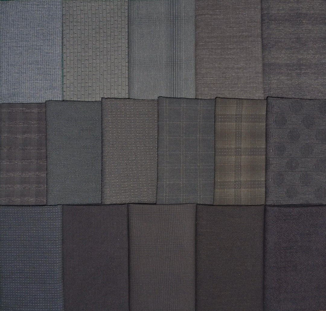 Japanese Yarn Dye Fabric Bundle Cotton Quilting Fabric 16 Dark Brown