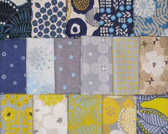 Japanese Linen/Cotton Fabric - Modern Prints - 16 Fat Quarters