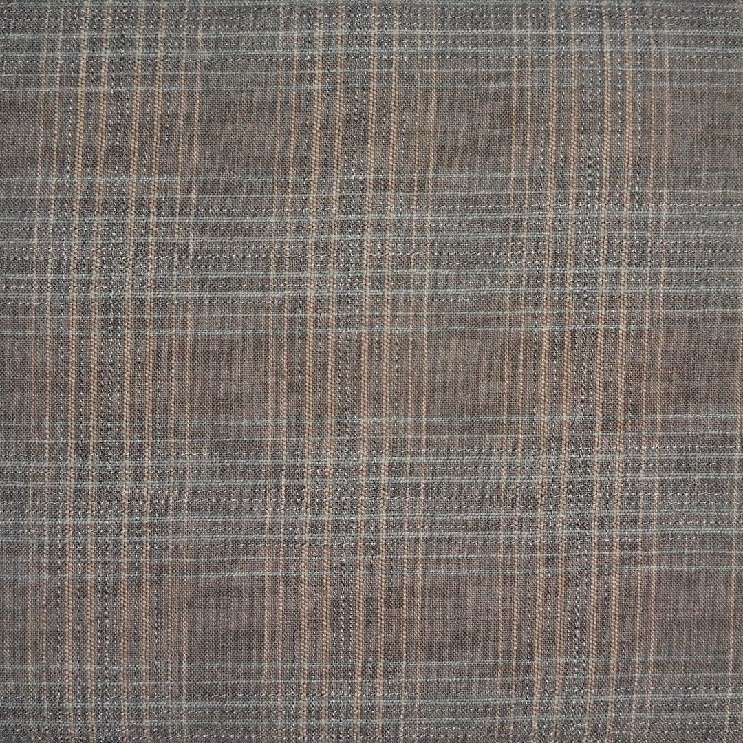 Japanese Cotton Yarn Dye Quilting Fabric 1/2 Yard of Cool Brown Large Etchy Plaid Etsy