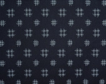 Japanese Cotton Print - Quilting Fabric - 1/2 yard of indigo Well Curb