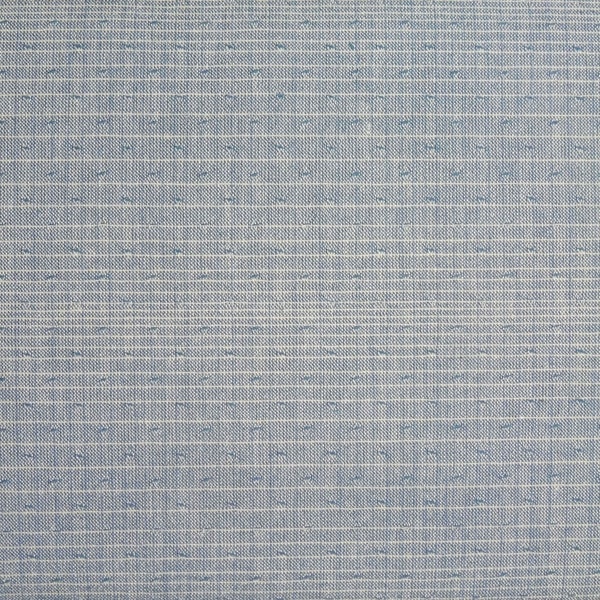 Japanese Cotton Yarn Dye - Quilting Fabric - 1/2 yard of light blue Uneven Bumpy Grid