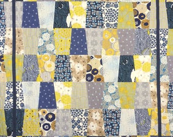 Handmade Scrappy "coin" Patchwork Quilt - Large Throw / Twin (81" X 67 ...