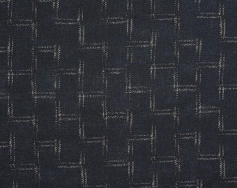 Japanese Cotton Print - Quilting Fabric - 1/2 yard of Black Thatch by Yoko Saito