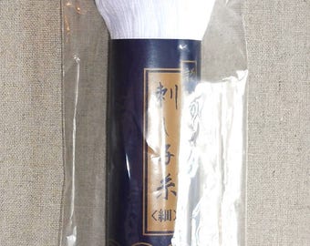 Japanese Sashiko Thread - 185 yard skein of thin white thread