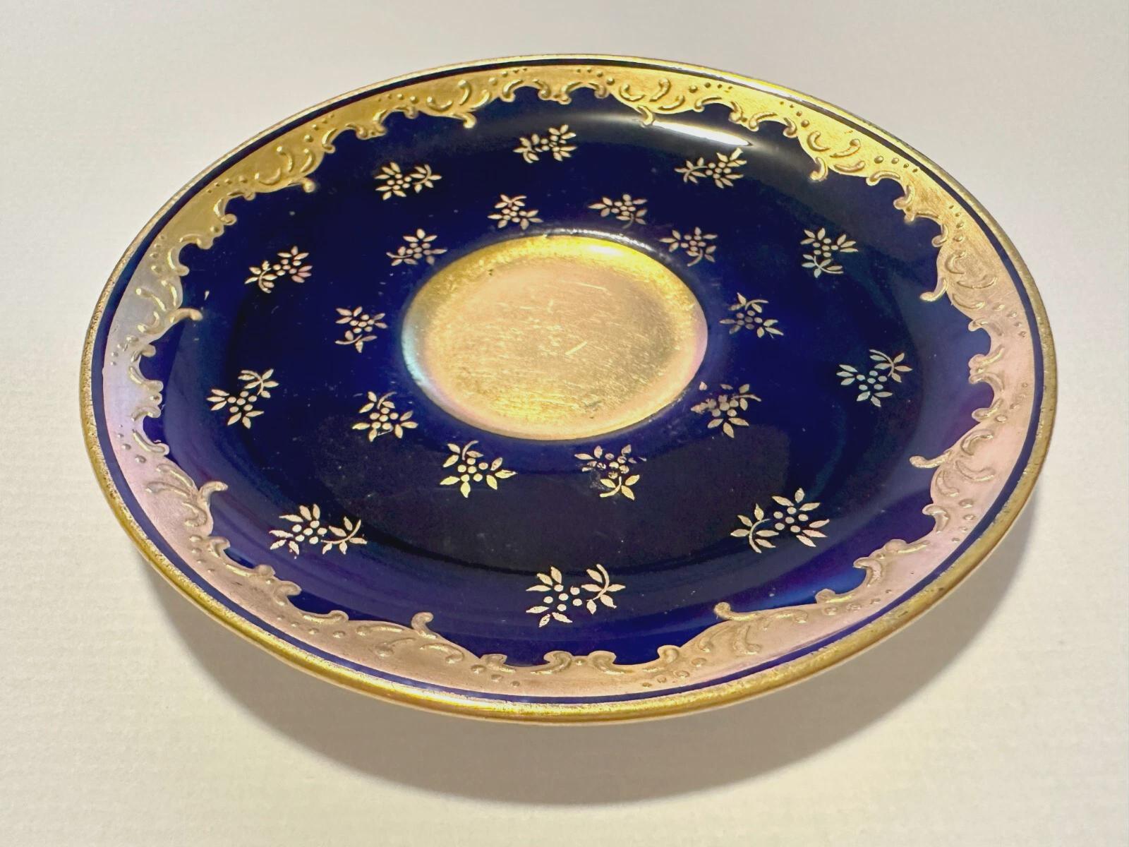 England Coalport® Dulin & Martin demitasse tea cup Saucer. Gold encrusted 3.75"