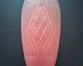 Authentic Rookwood® XXII 2415 pottery vase. Pink & green