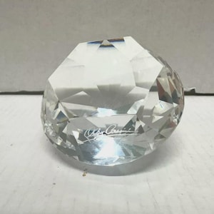 Oleg Cassini® Clear Crystal Diamond Cut Paperweight