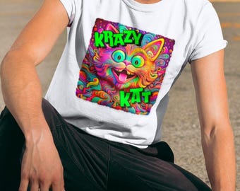 Vibrant Krazy Kat Graphic Tee: Colorful Unisex Cotton T-Shirt