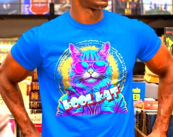 Kool Kat T-Shirt: Funky Cat Lover Gift For Cool Cats