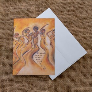 Carte de voeux inspirante - Art poétique - Face au vent