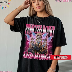 Princess Donut and Mongo T-Shirt, Dungeon Crawler Carl Gift, Geek Fashion Tee, Unisex Apparel for Book Lovers