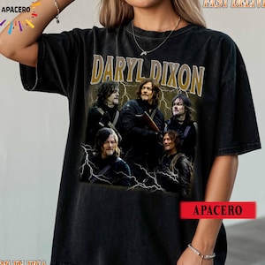 Comfort Colors Vintage 90s Graphic Style Daryl Dixon T-shirt, The Walking Dead Gifts For Man and Women Unisex T-shirt