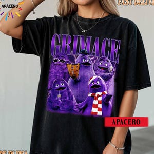 Comfort Colors Vintage 90s Graphic Style Grimace T-shirt, Grimace Gifts For Man and Women Unisex T-shirt