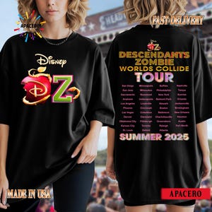 Comfort Colors® Descendants Zombies World Tour Matching Shirt, Der Aufstieg der roten Charaktere, Descendants Team, Summer Music Festival 2025 Reise