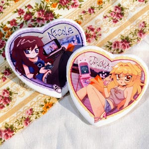 Class of '09 Nicole & Jecka Heart-shaped Button Pins