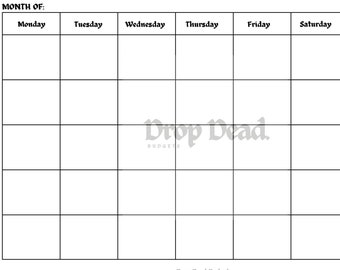A7 or Pocket Planner Calendar and Weekly/Monthly To Do List